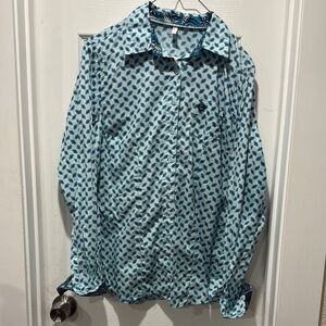 Women’s Cinch Geometric Print Button-Up Shirt